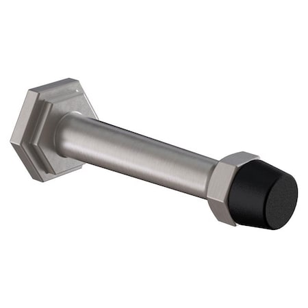 National Hardware National Hardware Powell 5/8 in. W X 3-19/32 in. L Zinc Satin Nickel Silver Door Stop Mounts to door N830-531